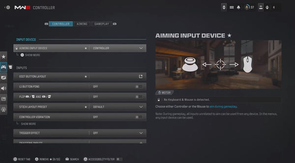call of duty mw3 controller settings